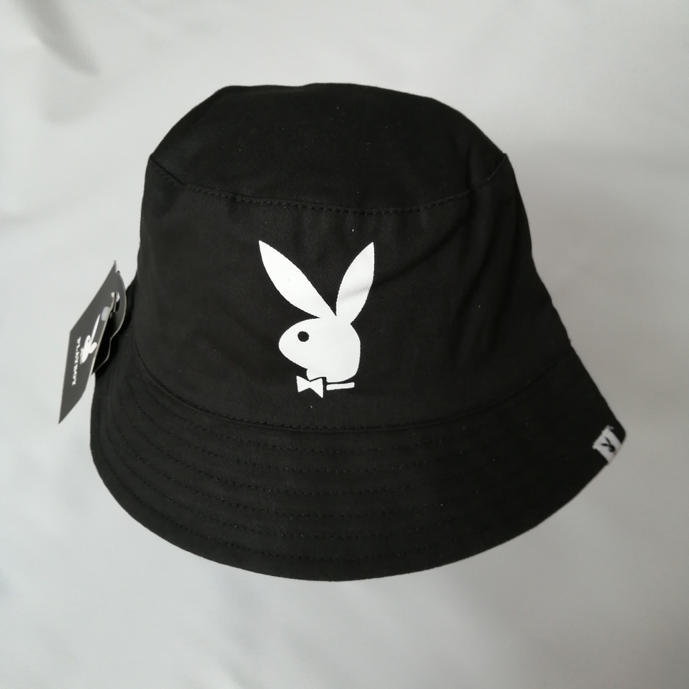Playboy Black Bucket Hat NWT